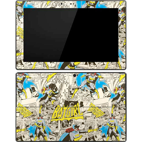 DC Comics Batman Batgirl Vintage Action pose pattern Surface Pro Tablet Skin